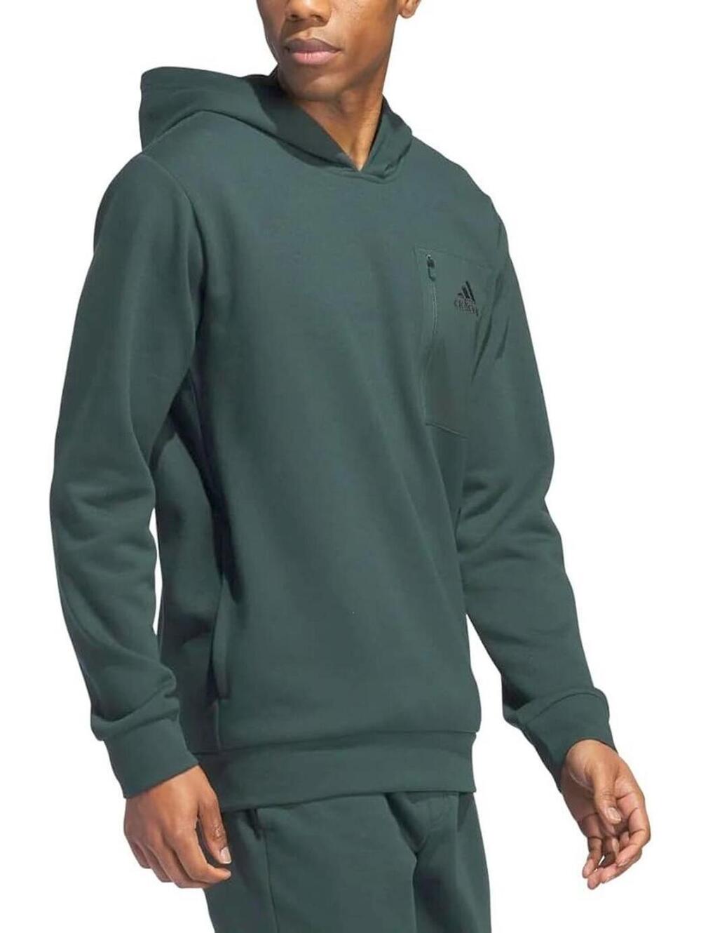 Adidas Men’s Regular Fit Kangaroo Pockets Hoodie - Green - M